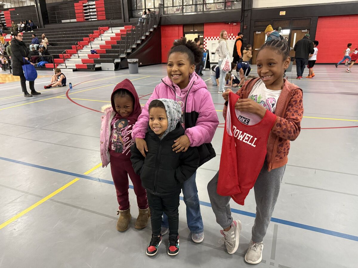 Kay Kay supporting young people at a Milwaukee community event